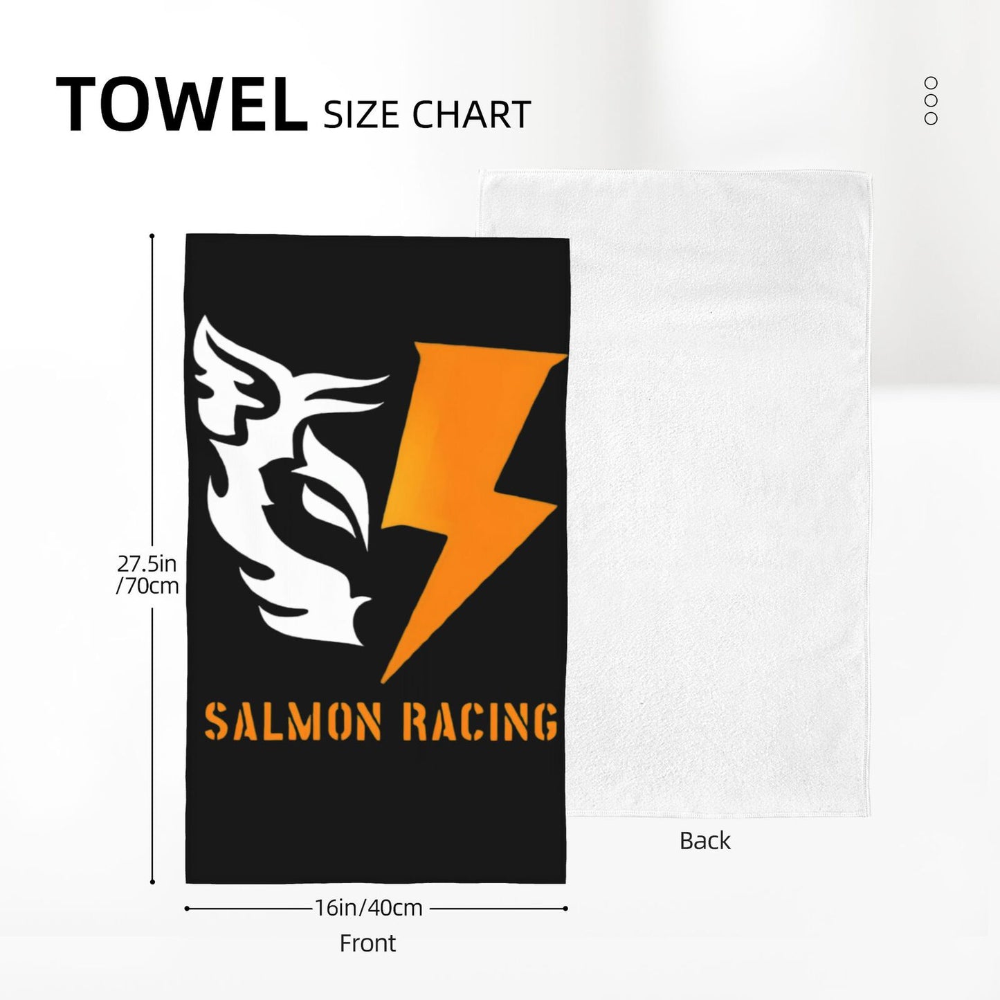 【SALMON RACING】Polyester cotton towel, soft and comfortable to the touch, specially designed for racing games
