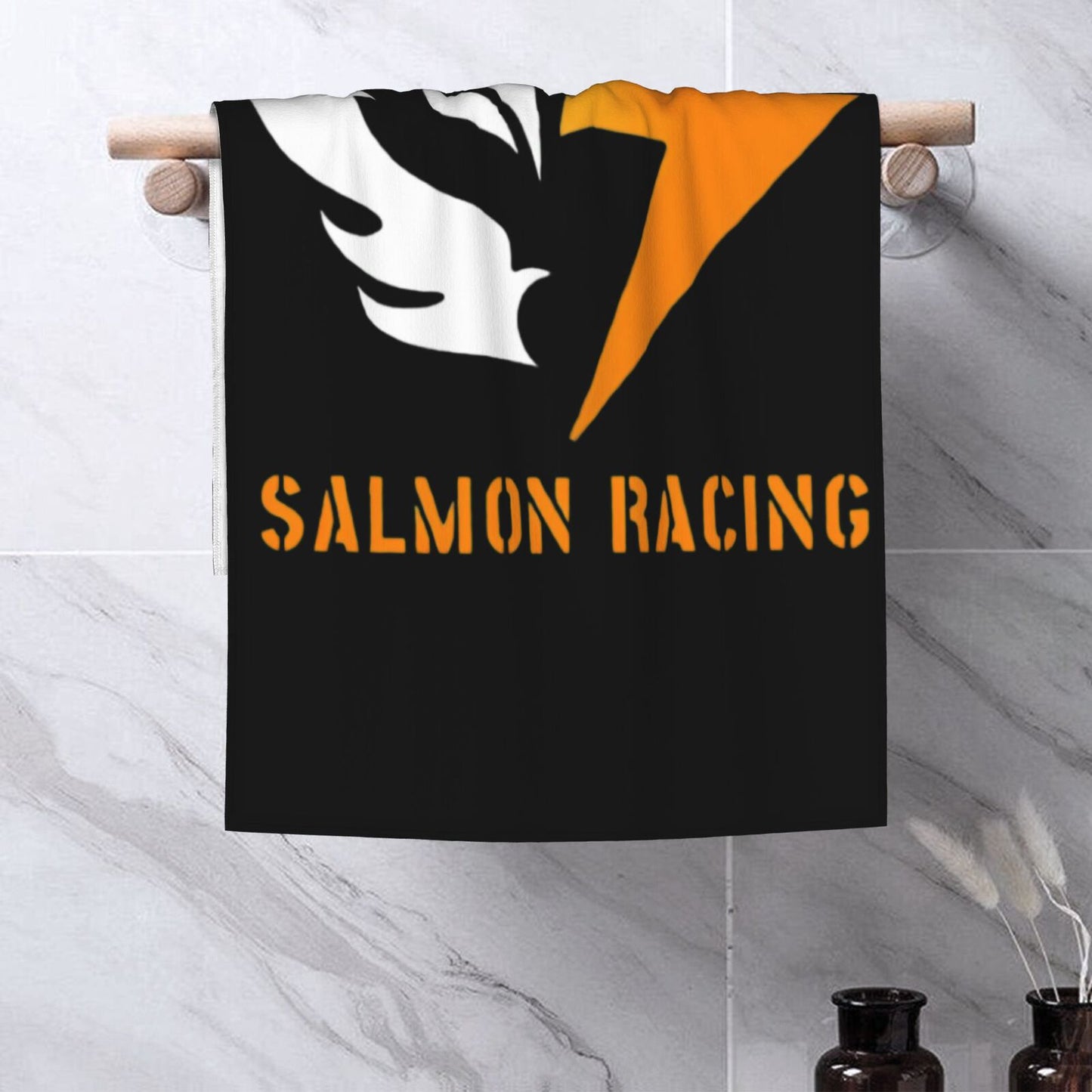 【SALMON RACING】Polyester cotton towel, soft and comfortable to the touch, specially designed for racing games
