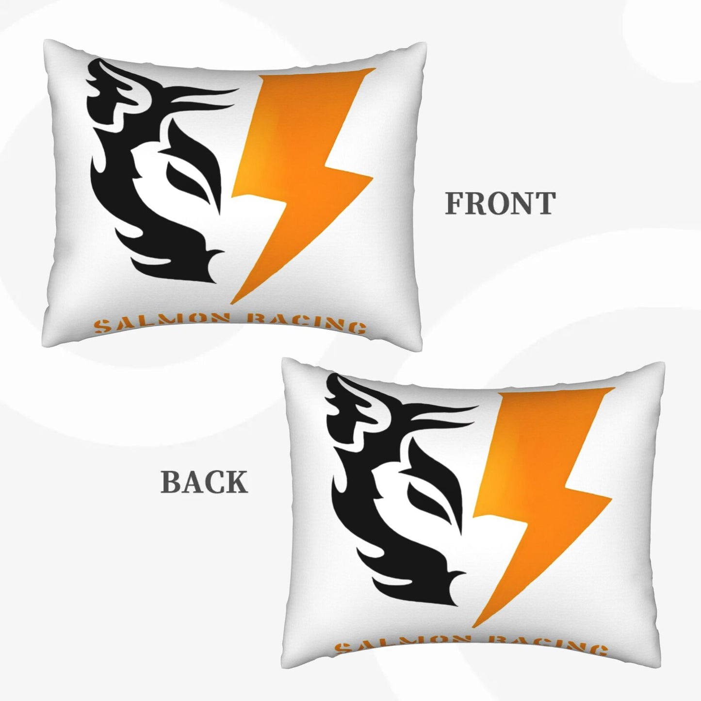 【SALMON RACING】 Plush pillowcase, made of high-quality short plush, does not shed, feels soft and comfortable, skin-friendly and durable, specially designed for racing games and events