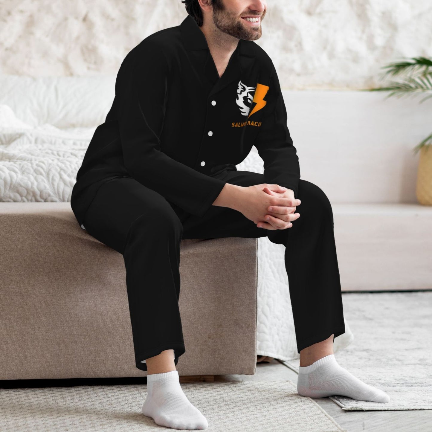 【SALMON RACING】Men's long-sleeved suit, comfortable fabric, soft, breathable, skin-friendly, specially designed for racing games