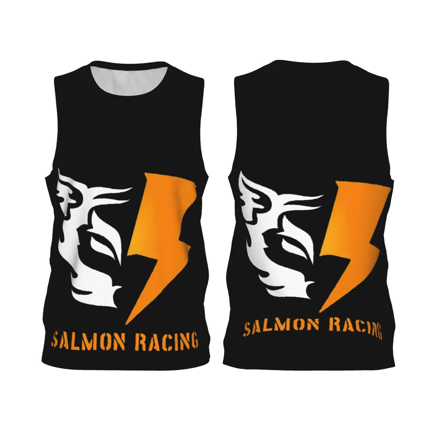 [SALMON RACING] Men's round-neck basketball jersey, lightweight and comfortable, moisture wicking, special clothing for racing games