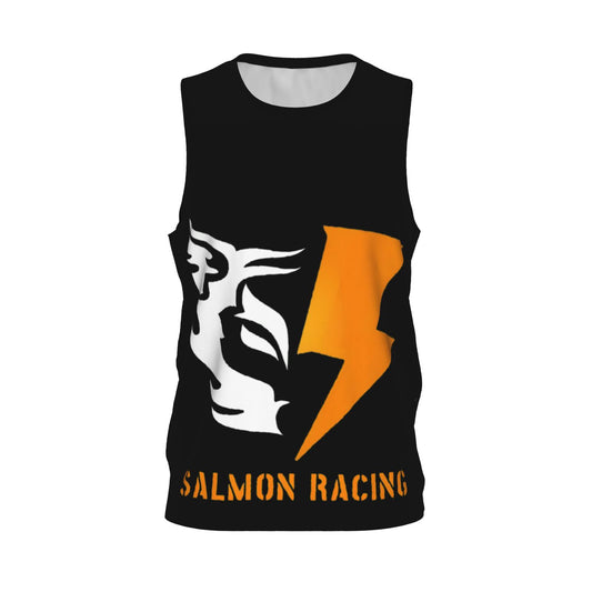 [SALMON RACING] Men's round-neck basketball jersey, lightweight and comfortable, moisture wicking, special clothing for racing games