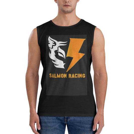 【SALMON RACING】Men's sleeveless T-shirt, soft and comfortable to the touch, special clothing for racing games