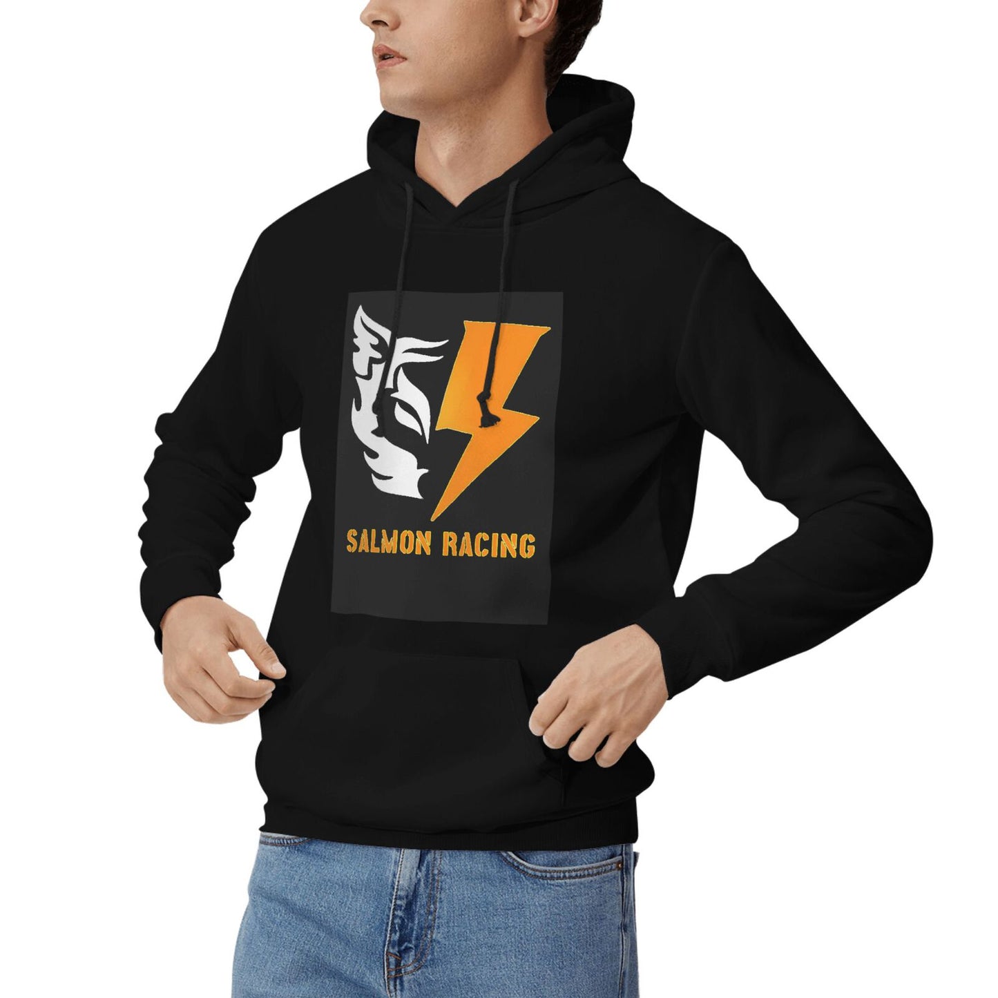 【SALMON RACING】Men's hooded sweatshirt, soft and comfortable to the touch, special clothing for racing games