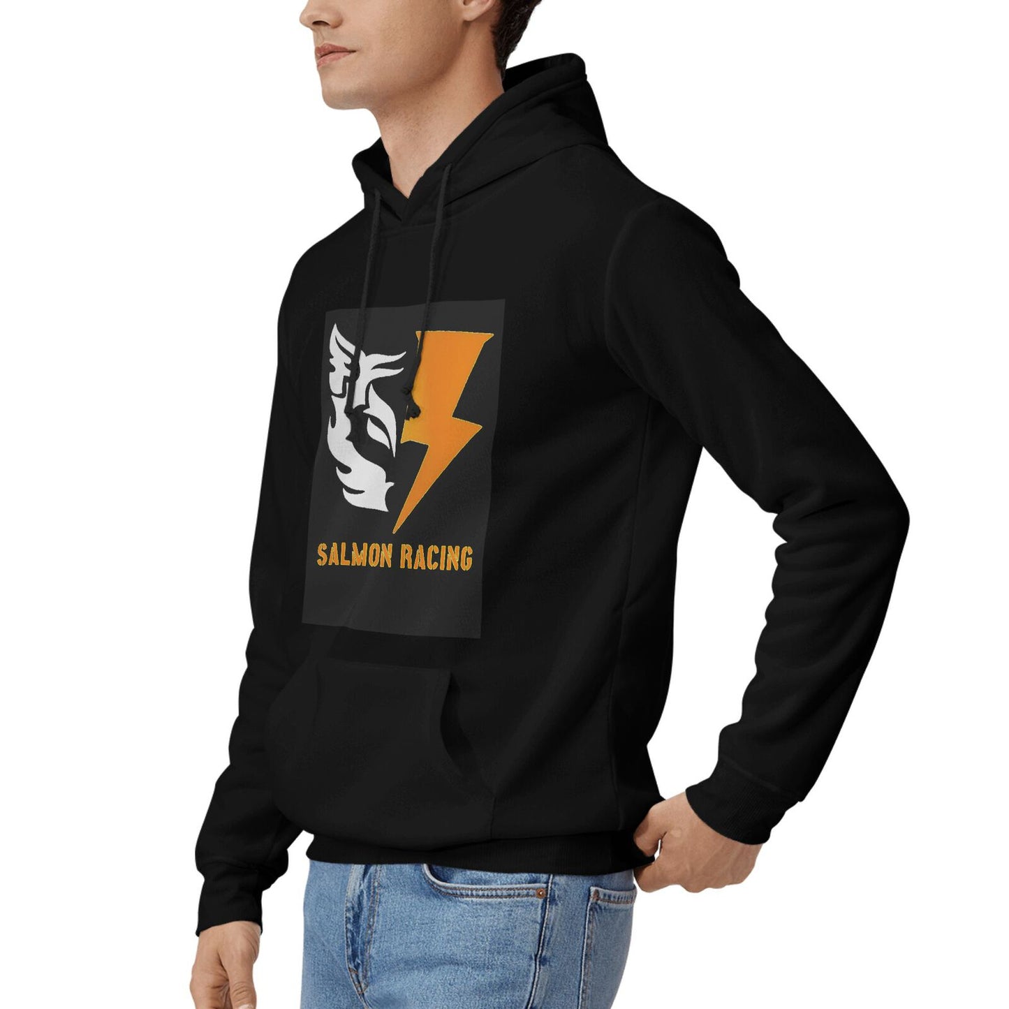 【SALMON RACING】Men's hooded sweatshirt, soft and comfortable to the touch, special clothing for racing games