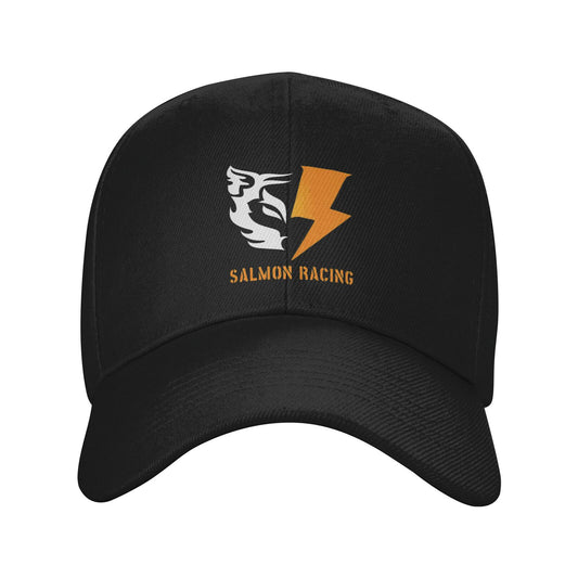 [SALMON RACING] Solid color curved brim cap, comfortable and breathable, light and dry, specially designed for racing games and events