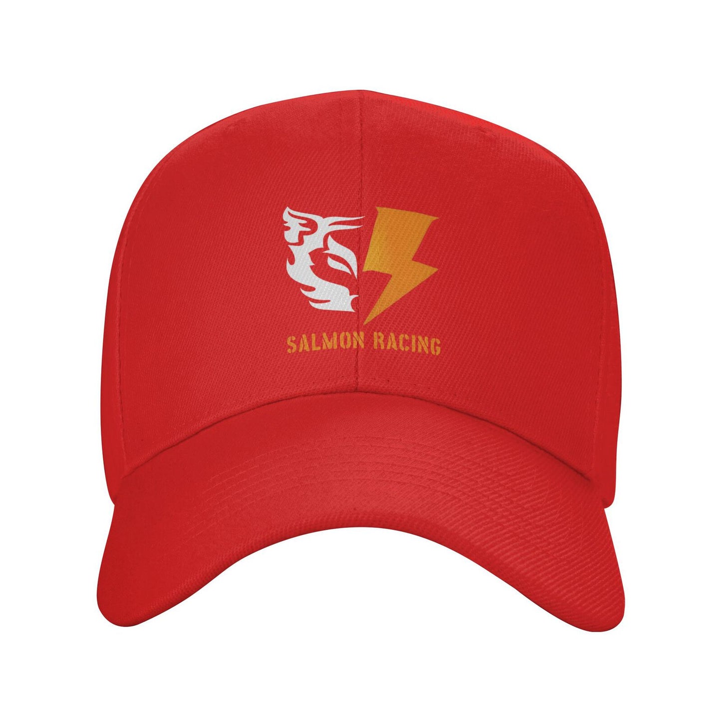 [SALMON RACING] Solid color curved brim cap, comfortable and breathable, light and dry, specially designed for racing games and events