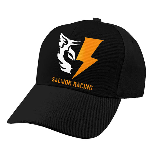 [SALMON RACING] Spliced curved brim baseball cap, fashionable hat shape, long-lasting silhouette, stylish to wear, specially designed for racing game events