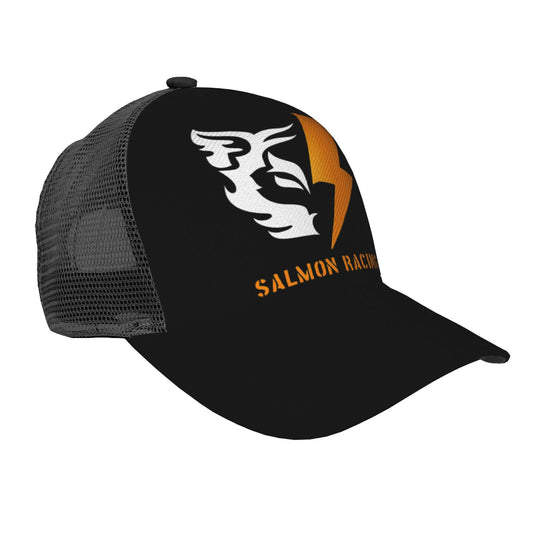 【SALMON RACING】Bend brim mesh baseball cap, the hat is crisp and stylish, comfortable to wear, specially designed for racing games