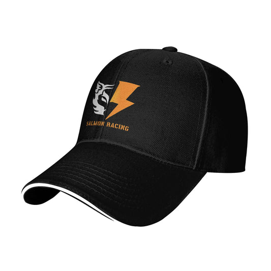 [SALMON RACING] Casual sandwich baseball cap, classic curved brim baseball cap, tough and crisp, not picky about face shape, cool and stylish, specially designed for racing game events