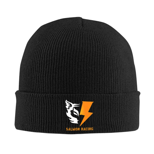[SALMON RACING] Knitted wool hat, high-quality acrylic, soft and skin-friendly, lightweight and warm, with great elasticity, specially designed for racing games and events