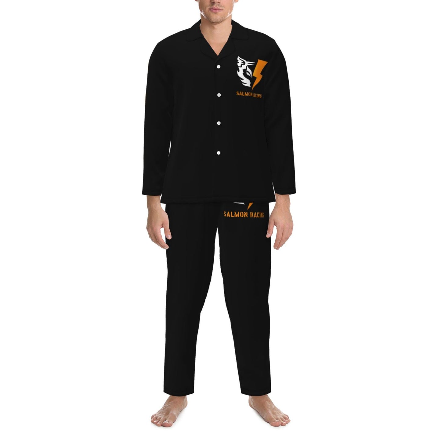 【SALMON RACING】Men's long-sleeved suit, comfortable fabric, soft, breathable, skin-friendly, specially designed for racing games